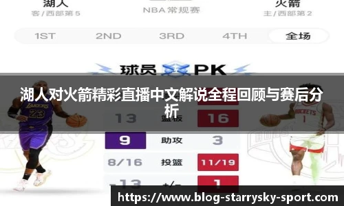 湖人对火箭精彩直播中文解说全程回顾与赛后分析